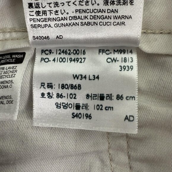 Levi's Cargo Pants Mens 34 Gray Utility Workwear PC9-12462-0016 White Tab 35x30 - Picture 3 of 12